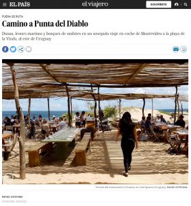 Portada del diario El País - Camino a Punta del Diablo